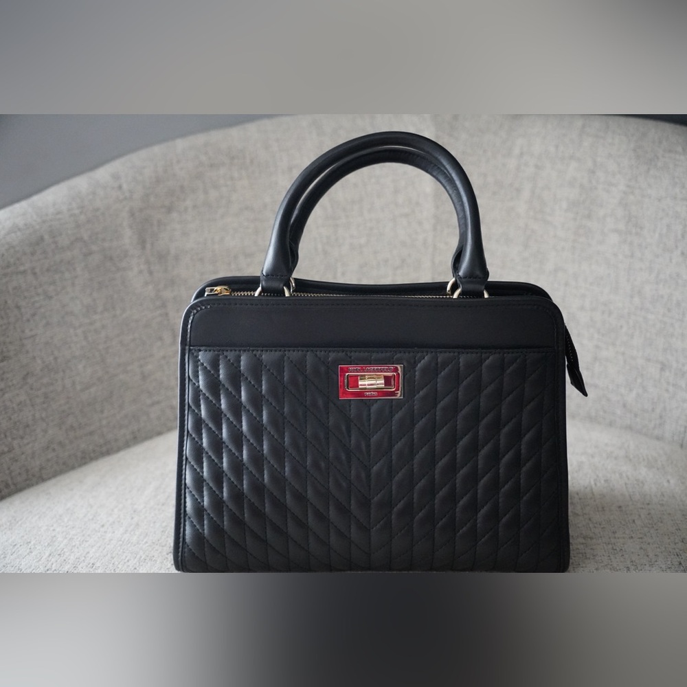 Chic Karl Lagerfeld Paris Quilted Satchel